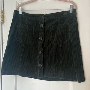 Green corduroy skirt